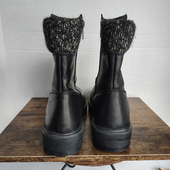 Cougar Black Winter Boots with Textured Upper and Chunky Sole - Picture 9 of 17